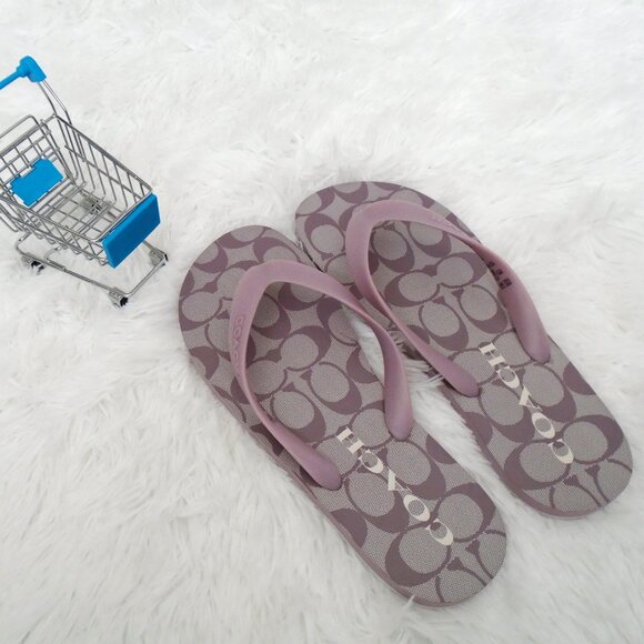 Coach Zak Flip Flips Womens Soft Lilac 8B - Picture 2 of 14